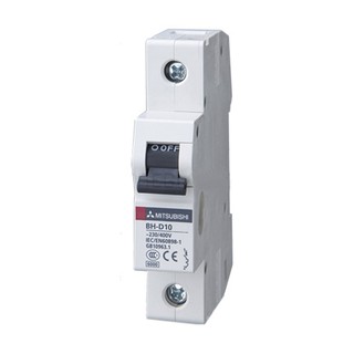 Mcb mitsubishi bh-d10 1p 10ka c n 0.5a, 1a, 1.6a, 2a, 3a, 4a, 6a, 10a, 13a, 16a, 20a, 25a, 32a, 40a, 50a, 63a