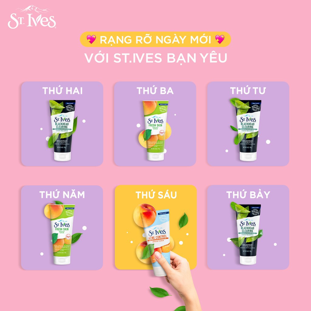 Sữa Rửa Mặt St.Ives  Tẩy Tế Bào Chết Dịu Nhẹ 170g - Skinfa