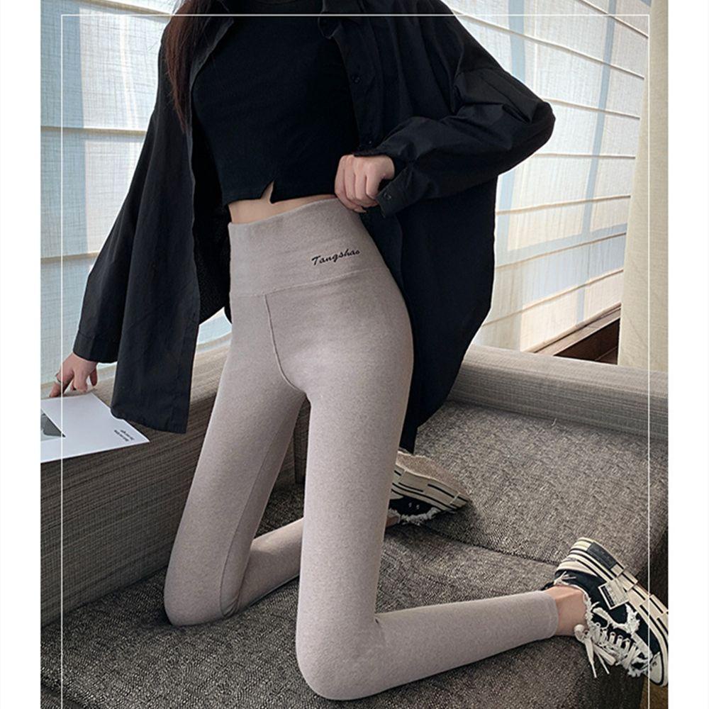 Quần Legging Lông Cừu Lưng Cao Thời Trang Cho Nữ
