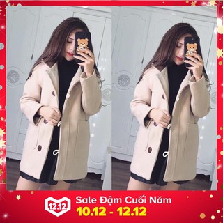 Áo khoác dạ mũ nữ dáng dài