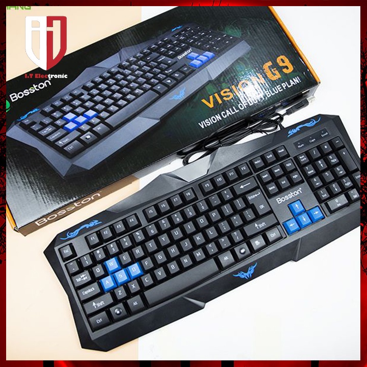 Bàn Phím Máy Vi Tính Laptop Gaming Cao Cấp VISION G9 USB Có Dây Chuyên Game Đèn Led