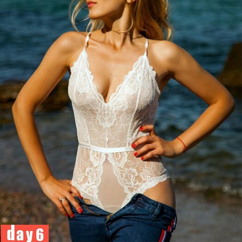 Bộ đồ lót liền thân phối ren phong cách siêu quyến rũ dành cho nữ