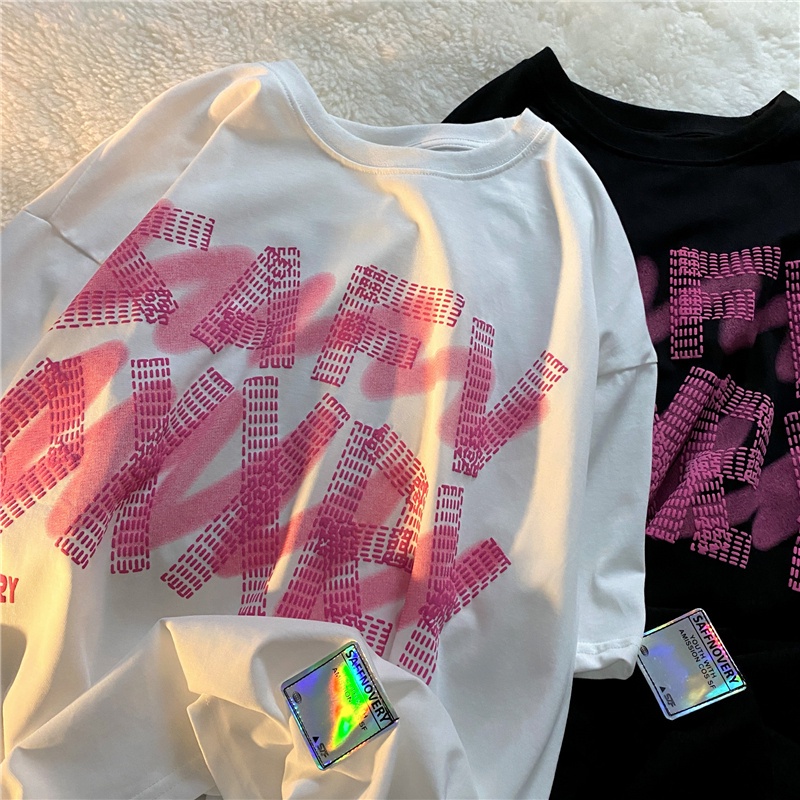 Áo thun unisex NRVP cổ tròn tay ngắn phong cách Hàn Quốc thời trang mùa hè 2022