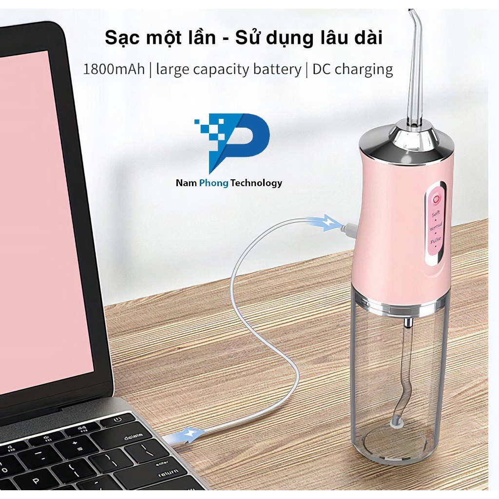 [HÀNG CHÍNH HÃNG] MÁY TĂM NƯỚC CẦM TAY, DỤNG CỤ LÀM SẠCH RĂNG MIỆNG CAO CẤP THẾ HỆ MỚI - TIỆN LỢI AN TOÀN