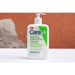 Sữa Rửa Mặt Tẩy Trang Cerave Hydrating Cream to Foam Cleanser cho da khô 473ml