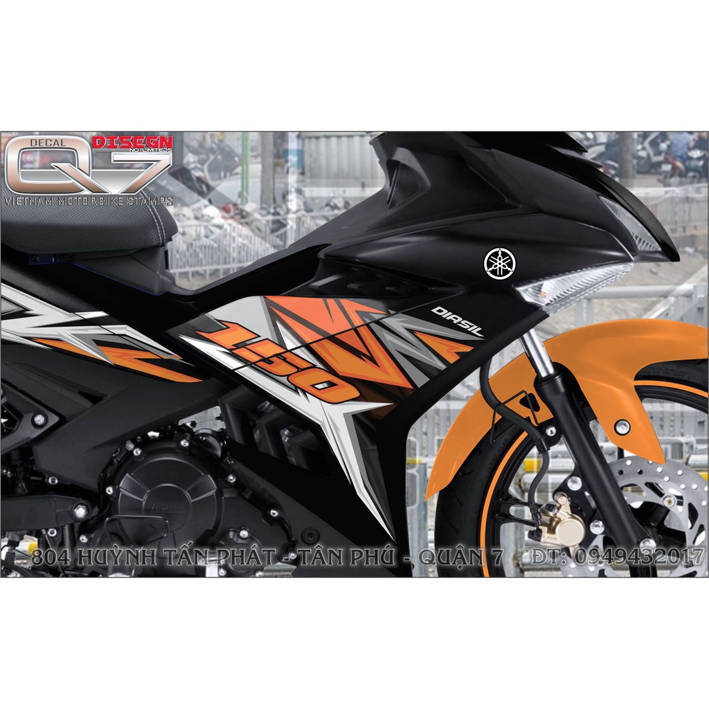 TEM RỜI EXCITER 150 CAM ĐEN