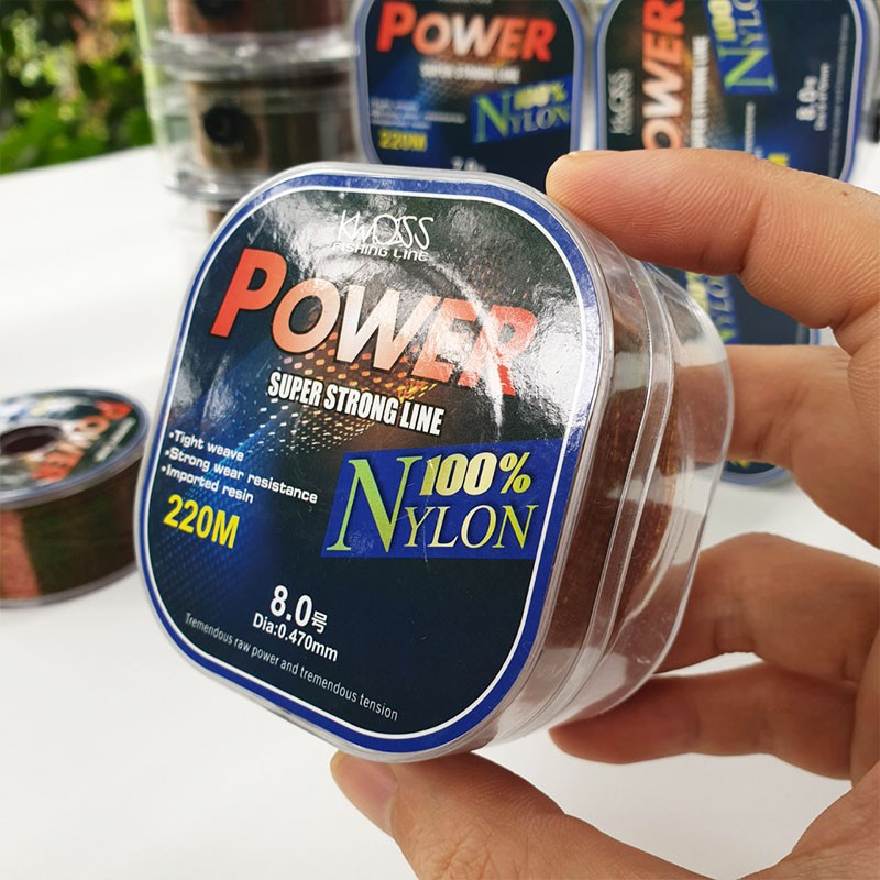 Cước câu cá 3D tàng hình Nylon Super power 220m 3D