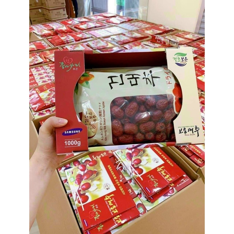 HỘP 1kg TÁO TRÁI NHỎ NGON Hàn Quốc sấy khô KÈM TÚI GIẤY
