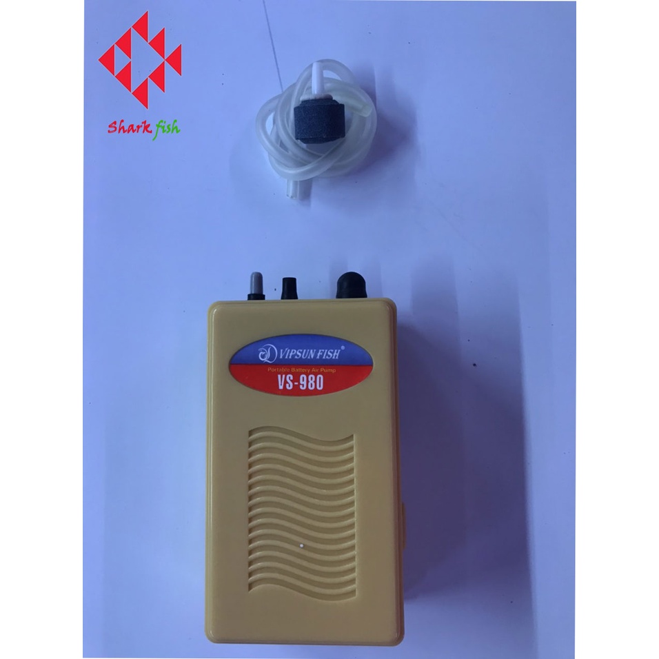 Máy sủi khí oxi chạy bằng pin đại,sục khí oxi cho hồ cá không kèm theo Pin