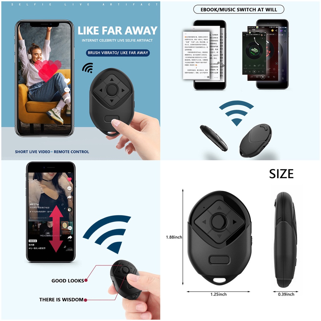 Nút Chụp Ảnh Bluetooth Không Dây Cho Điện Thoại Thông Minh / Máy Ảnh / Video