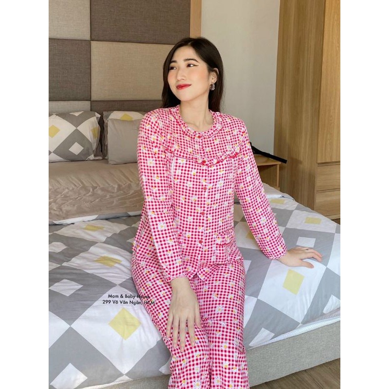 Bộ lanh lụa sau sinh dài tay hàng siêu mát giá hạt rẻ đủ sz xl và xxl