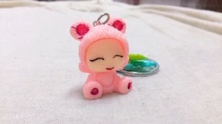 Móc khoá búp bê bằng đá