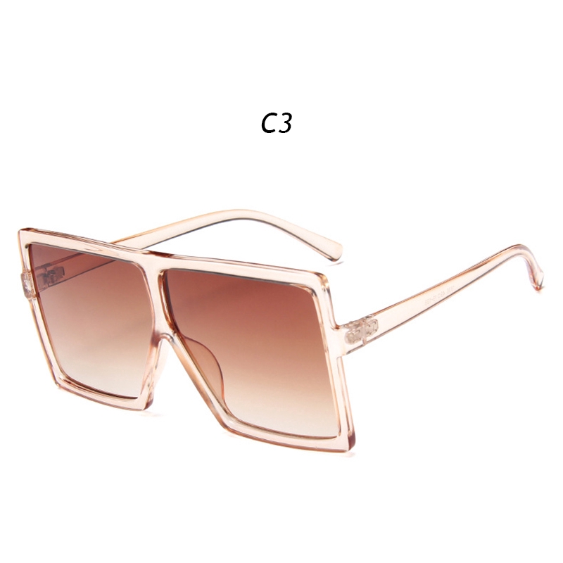 Kính Mát Gọng Vuông Chống Tia Uv Phong Cách Retro