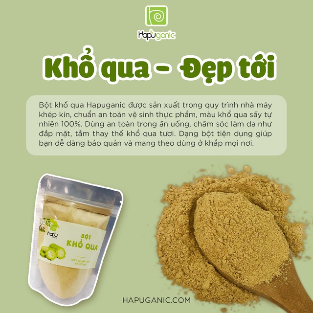 Bột Khổ Qua Từ Thiên Nhiên Nguyên Chất Hapu Organic