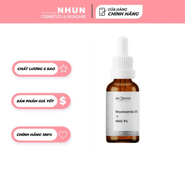 Serum Niacinamide 12% DrCeutics Giảm Thâm Sáng Da Kiềm Dầu (Nhun)