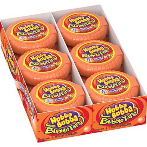 ( Bán sỉ ) Lốc 12c Kẹo gum cuộn siêu dài Hubba Bubba (180cm - 56gr)