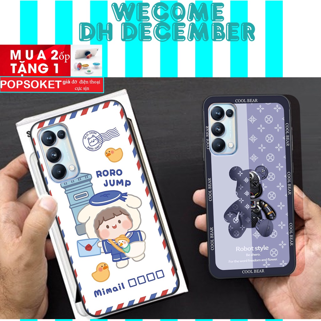 Ốp lưng Oppo RENO 5  in hình 3D gấu mới nhất - sang - chảnh - ĐẸP- BỀN