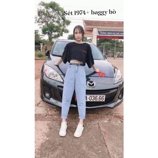 set quần baggy crotop 1974