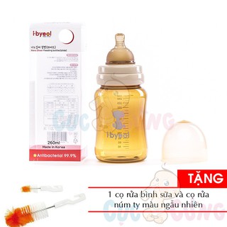 Bình sữa Hàn Quốc cổ rộng I - Byeol 150ml/260 Nano Silver - Ty size S/+ TẶNG 1 cọ rửa bình sữa