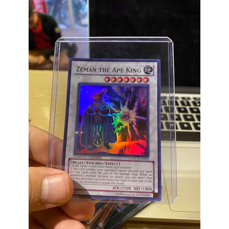 Lá bài thẻ bài Yugioh Zeman The Ape King – Super Rare - Tặng bọc bài nhựa bảo quản