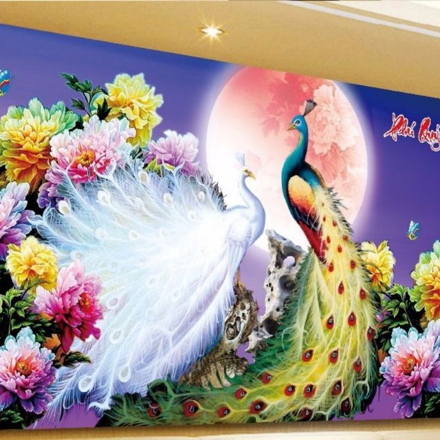 TRANH ĐÍNH ĐÁ CÔNG 120X60CM