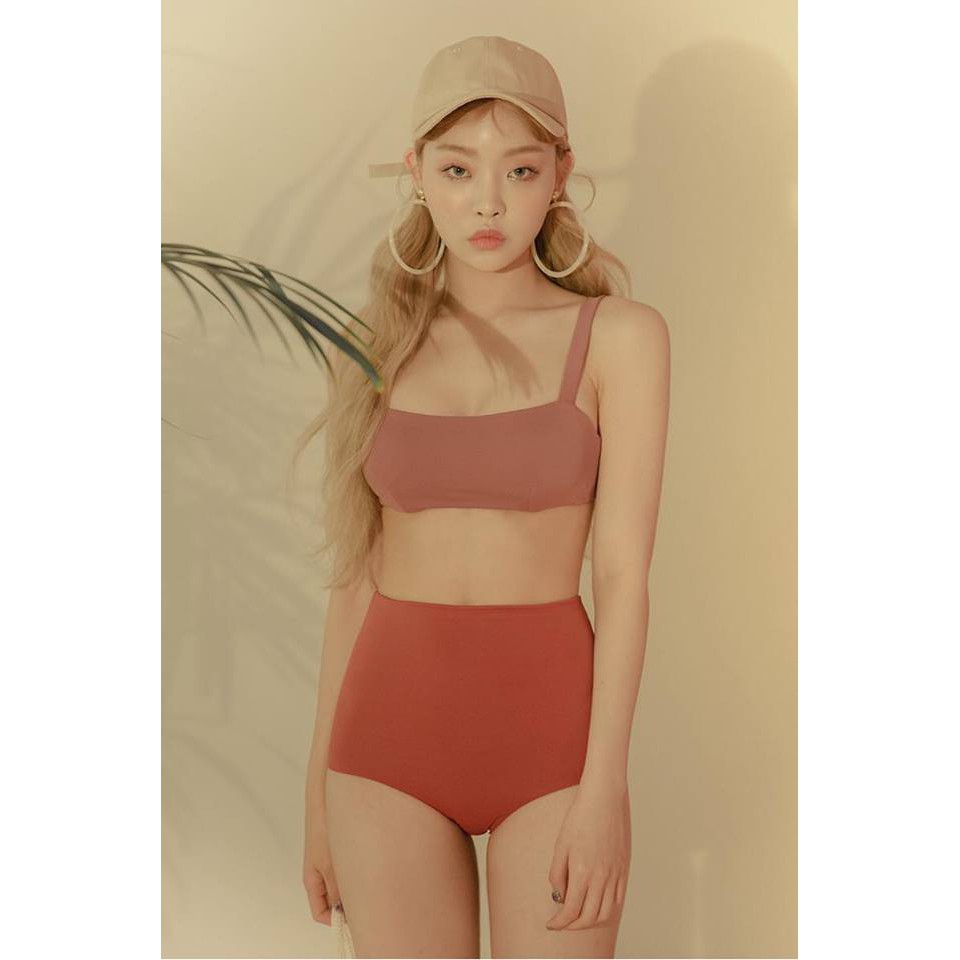 Bikini 3 mảnh Hàn Quốc caro cam BBC180008M1 | BigBuy360 - bigbuy360.vn