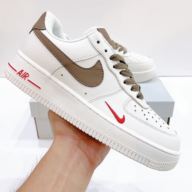 Giày N.i.k.e Air Force 1 Low Vệt Nâu, Nike af1 Đế Cao 3cm Hot Trend 2022 Full Box