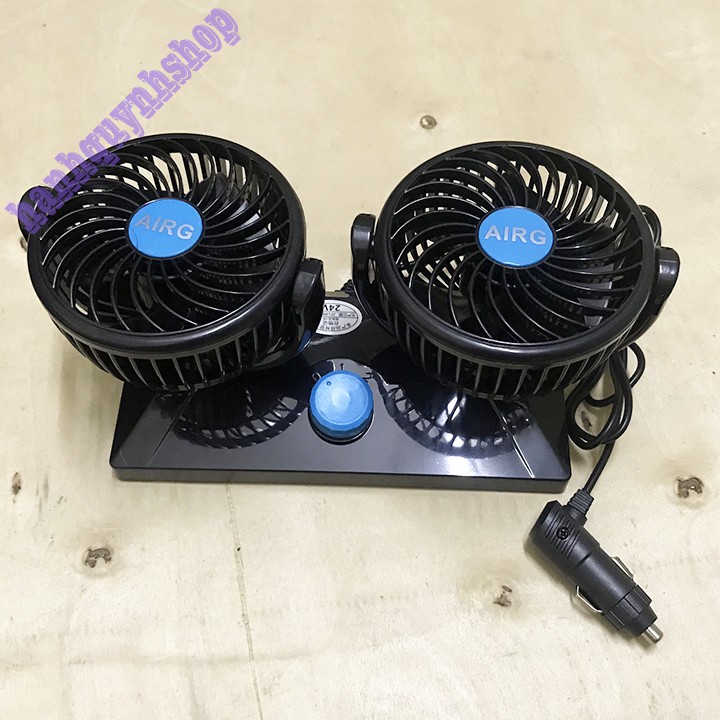 Quạt Đôi Cho Ô Tô Xe Hơi Máy Công Trình Tiện Dụng 12V hoặc 24V