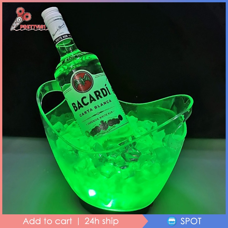 Thùng Đá Giữ Lạnh Bia Rượu Có Đèn LED 2L Cho Quán Bar / Câu Lạc Bộ