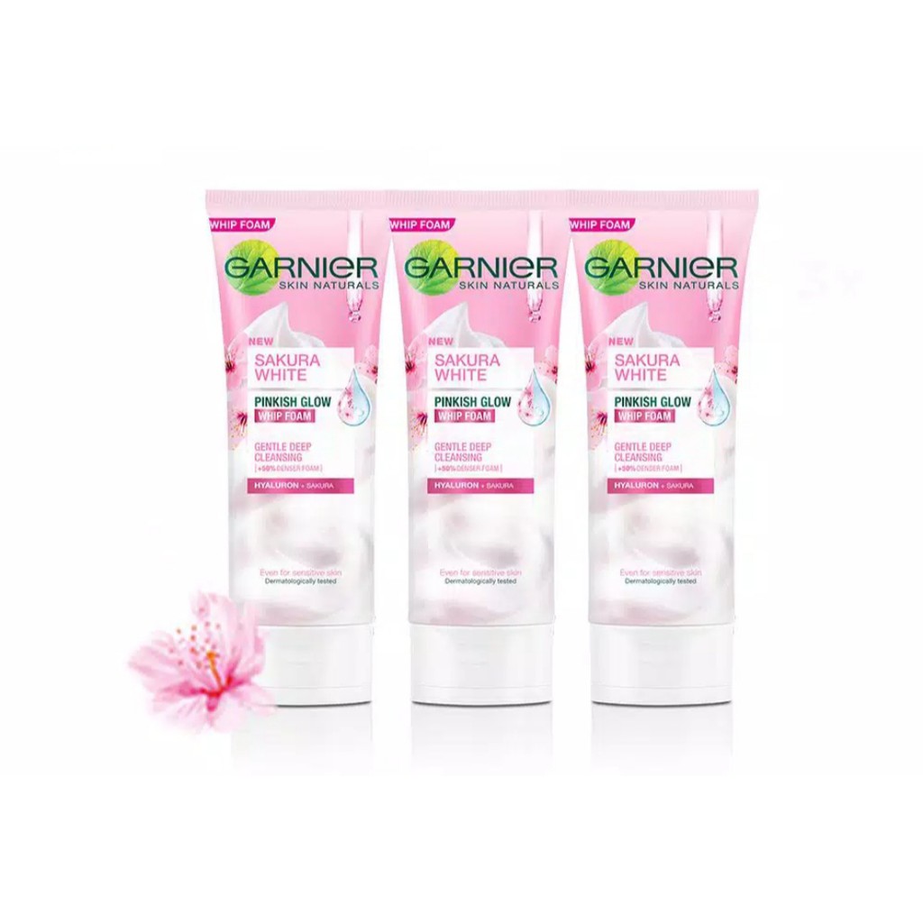 (Hàng Mới Về) Sữa Rửa Mặt Làm Trắng Hồng 100ml Viola Beauty Garnier Sakura