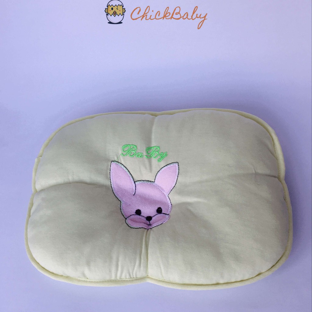 Gối cho bé sơ sinh, gối lõm đầu cho bé chống bẹp đầu mềm mại ChickBabyShop