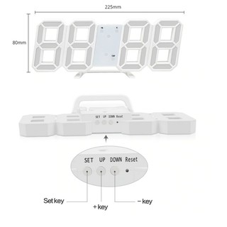 Đồng Hồ Điện Tử LED 3D Để Bàn, Treo Tường Cao Cấp - Báo Thức & Đo Nhiệt Độ - DH092