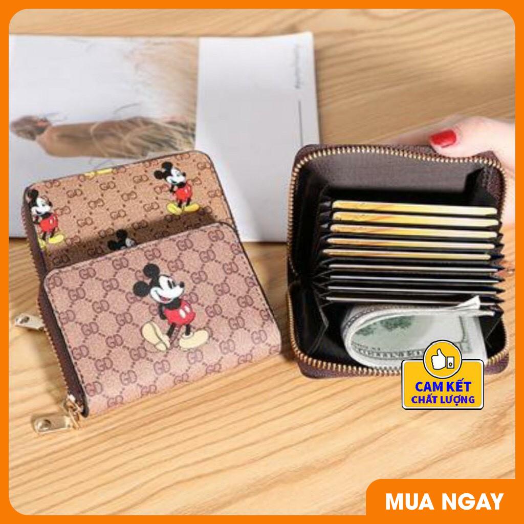 Ví đựng thẻ hình chuột Mickey nhỏ nhắn xinh xắn dễ thương dành cho nữ S54