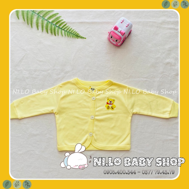 (Hàng chuẩn loại 1) Áo khoác dài tay AMAMIO thu đông đủ màu, vải cotton 2 lớp siêu thấm hút phù hợp cho trẻ sơ sinh