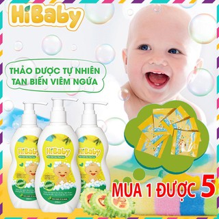 Tinh chất tắm thảo dược HI BABY - TẶNG 5 gói bột tắm trẻ em HI BABY-Công nghệ AQUXYL từ PHÁP - Chai 200ml