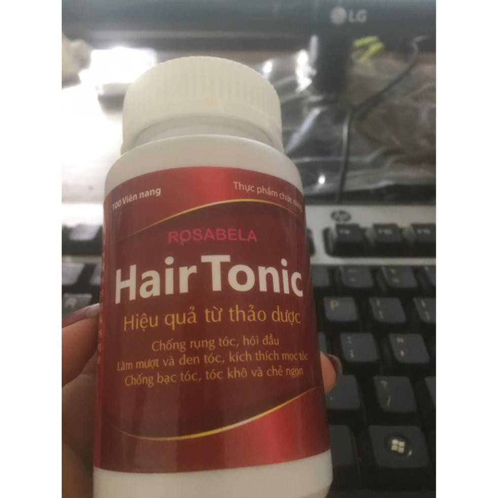 Hộp 100 viên Hair Tonic chống rụng tóc, hói đầu, làm mượt và đen tóc, kích thích mọc tóc, chống bạc tóc