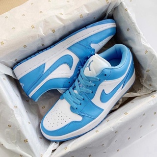 Giày Thể Thao Jordan 1 xanh dương cổ thấp nam nữ hàng cao cấp full box bill