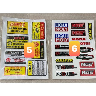 Bộ Tem Logo Nổi dán Xe máy < 1 tấm nhiều hình nhé>