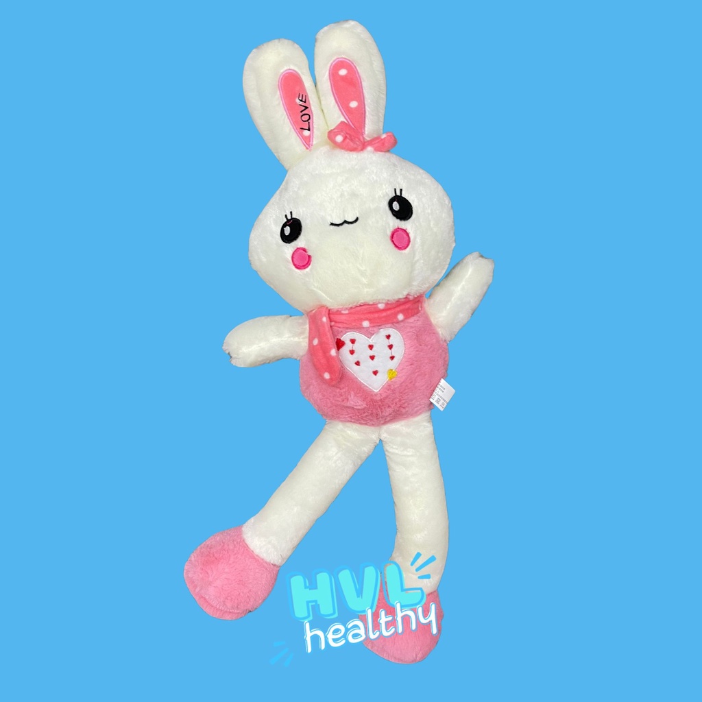 Gấu bông thỏ hồng mẫu thú nhồi bông siêu cute hàng cao cấp mềm mịn - Thỏ Xinh