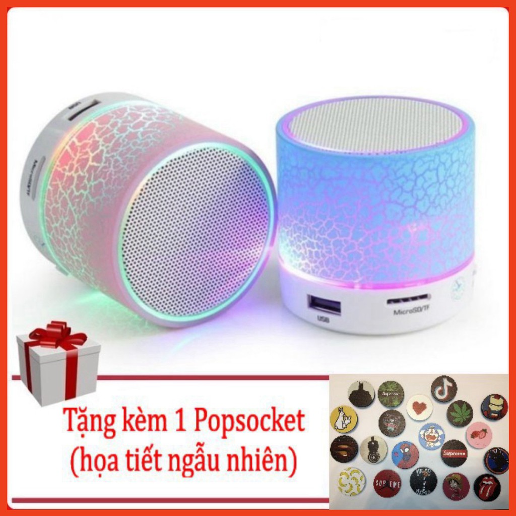 Combo 2 Loa Bluetooth Mini Đèn LED Đổi Màu (Tặng kèm Popsocket)