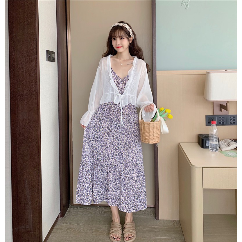 [CÓ SẴN] Áo Khoác Voan Trắng Viền Bèo Ulzzang Trắng mỏng | BigBuy360 - bigbuy360.vn