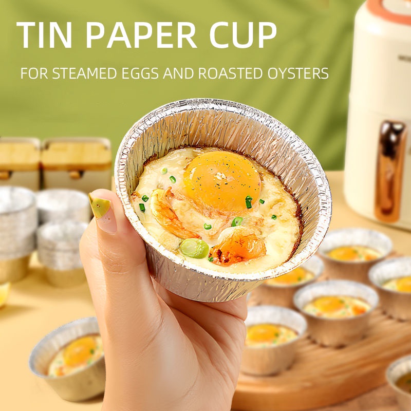 Khay Giấy Thiếc Nướng Bánh Trứng Chịu Nhiệt Cao Tiện Dụng