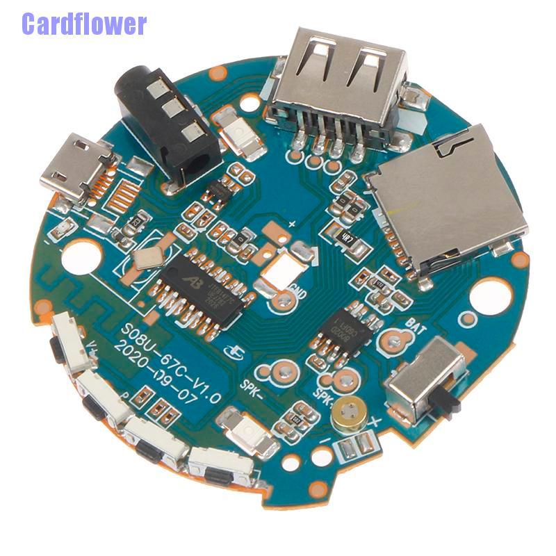 (Hàng Mới Về) Bảng Mạch Khuếch Đại Âm Thanh Mp3 Bluetooth Đa Năng Cardflower 3.7-5v