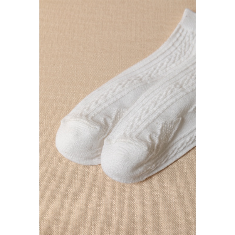 Tất nữ cổ thấp dễ thương, vớ cổ thấp nữ trắng vải cotton co giãn thời trang Hàn Quốc