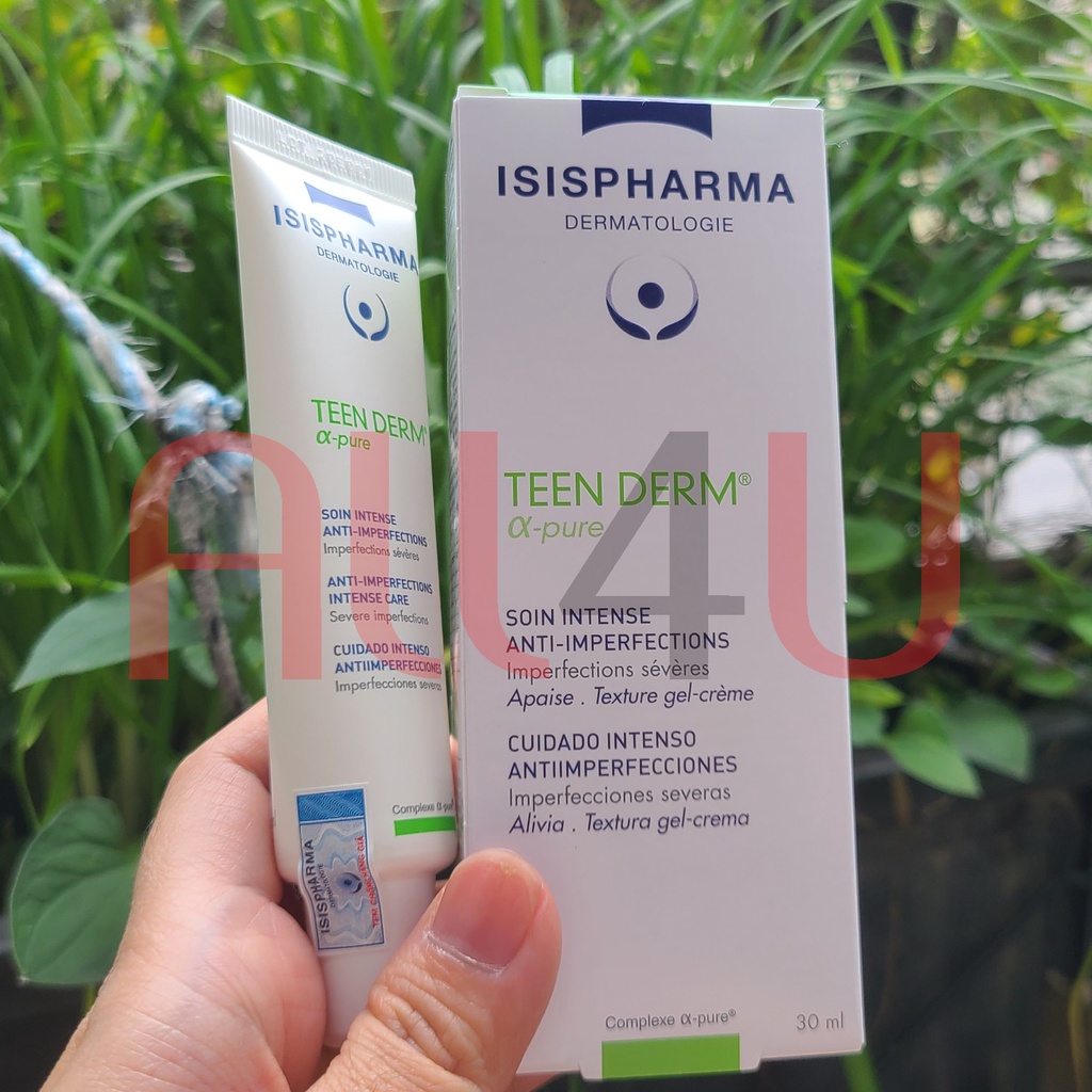 [CHÍNH HÃNG CÓ TEM] ISIS Pharma Teen Derm Alpha Pure 30 ml - Kem Giảm Mụn Trứng Cá.