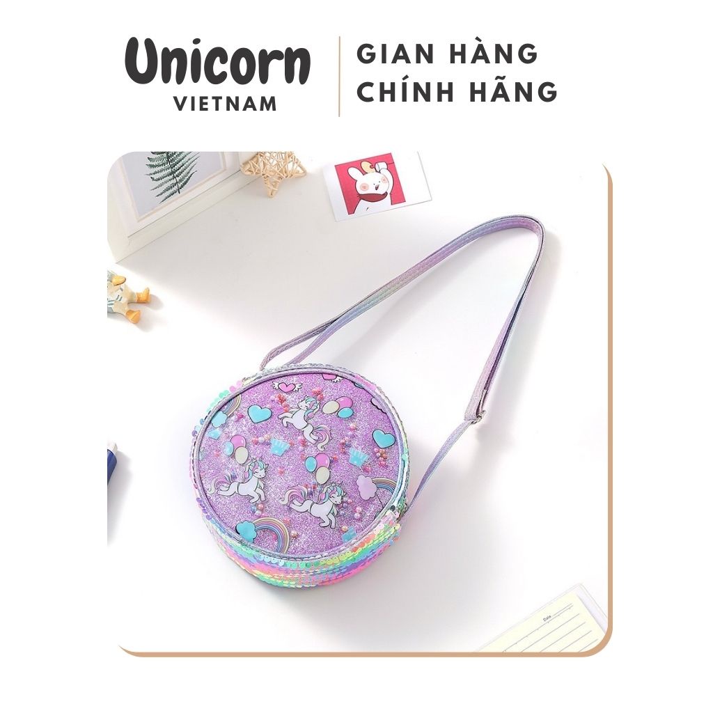Túi xách nữ giá rẻ túi đeo chéo nữ cho bé lấp lánh Unicorn Vietnam