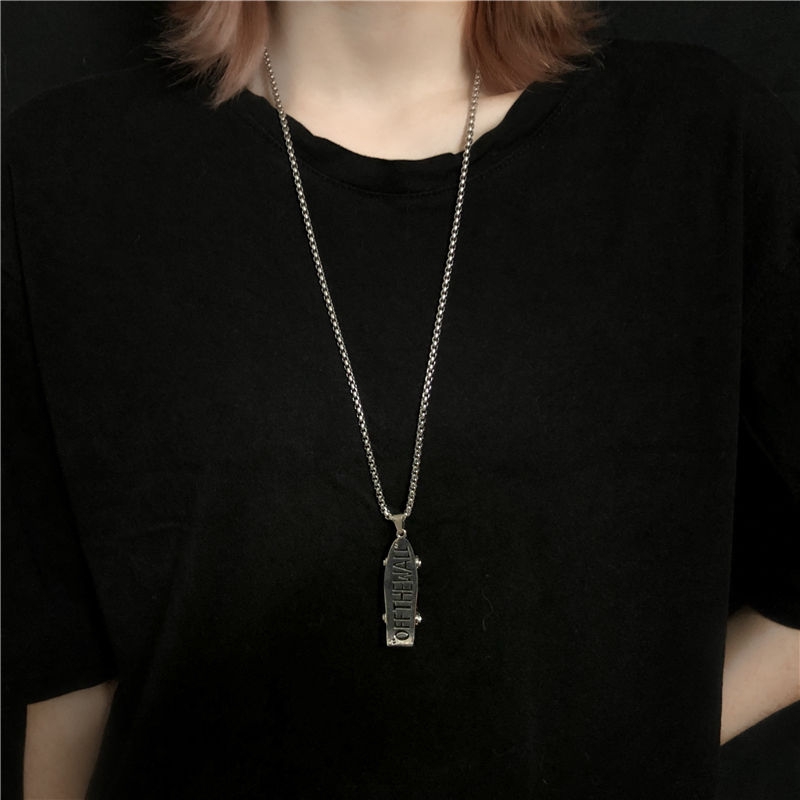 Dây Chuyền Mặt Ván Trượt Phong Cách Hip Hop Cá Tính