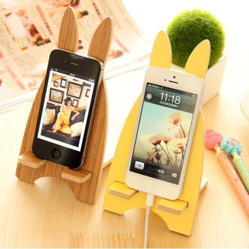 Creative Fashion Mobile Phone Holder Lazy Cute Cartoon Phone Holder Usrvich Wooden Desktop Rechargeable | BigBuy360 - bigbuy360.vn