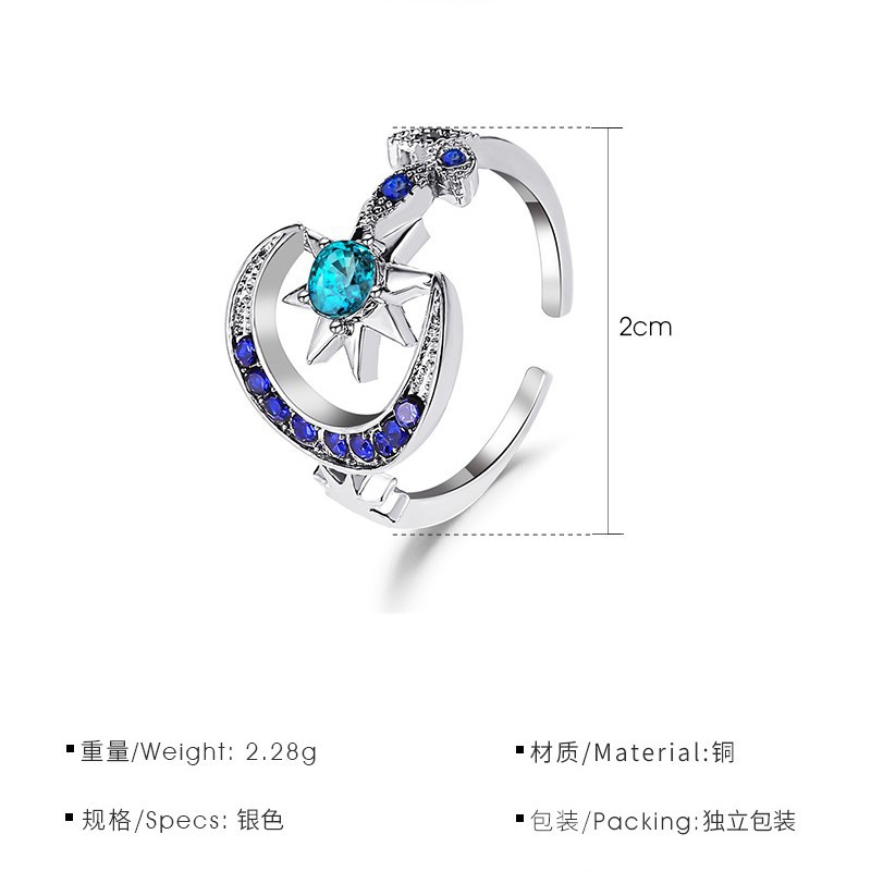 Nhẫn Hình Chiếc Lá Đính Đá Zircon Xanh Thời Trang Cho Nữ