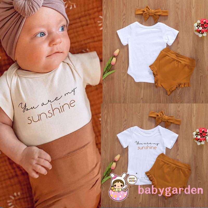 Baby Girl Fashion Short Sleeve Romper Set